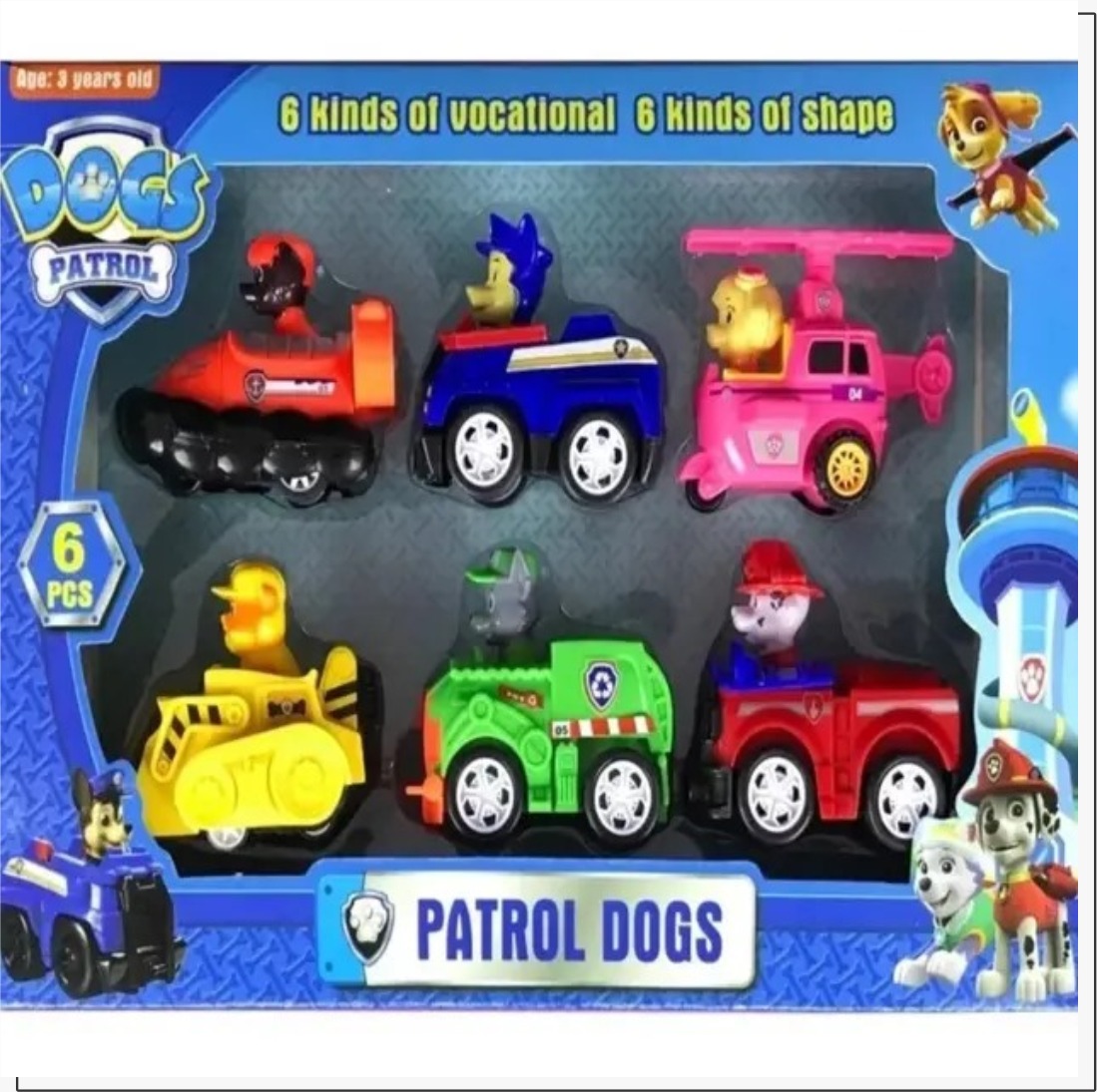 Kit 6 Carrinhos Patrulha Canina - Imagem 2