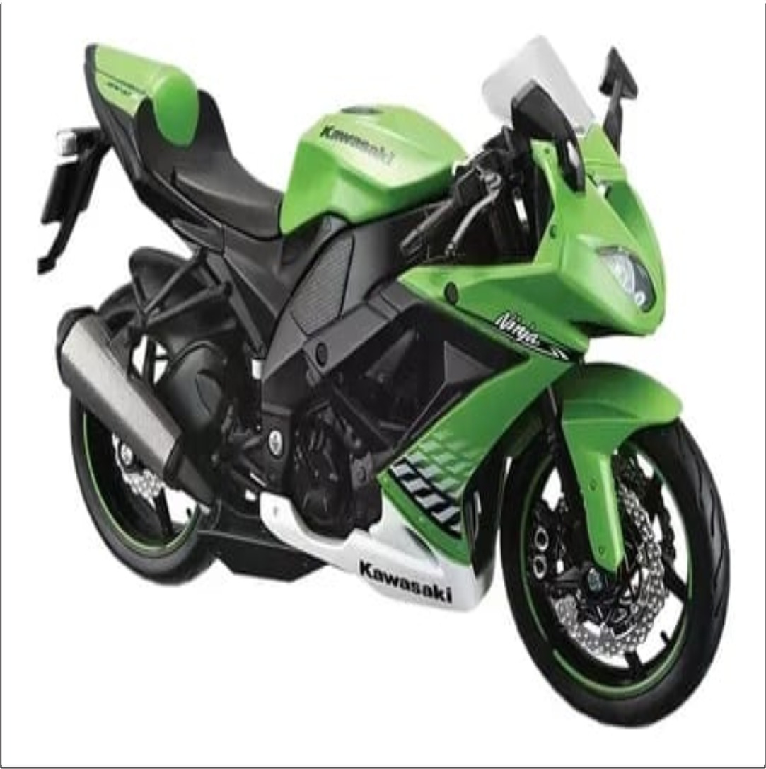 Miniatura Moto Kawasaki ZX10R Maisto C/ Base 1/12 - Imagem 2
