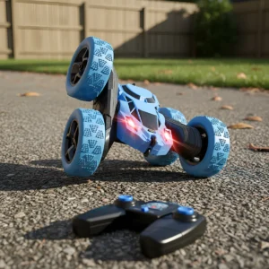 Carrinho Pirueta Quick Run 360° Com Led Para Crianças Azul