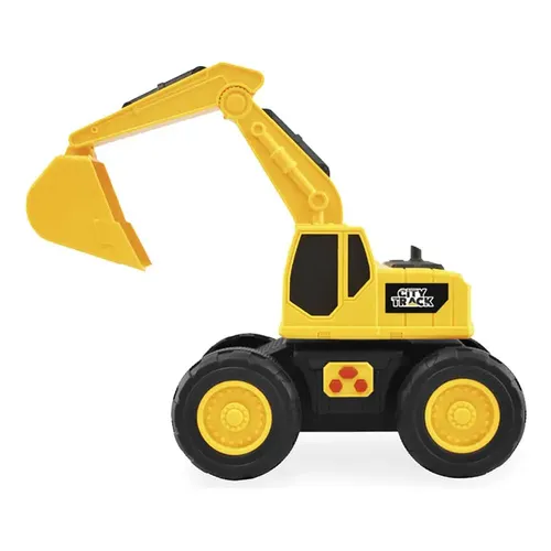 Escavadeira de fricção City Track com som amarelo